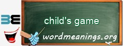 WordMeaning blackboard for child's game